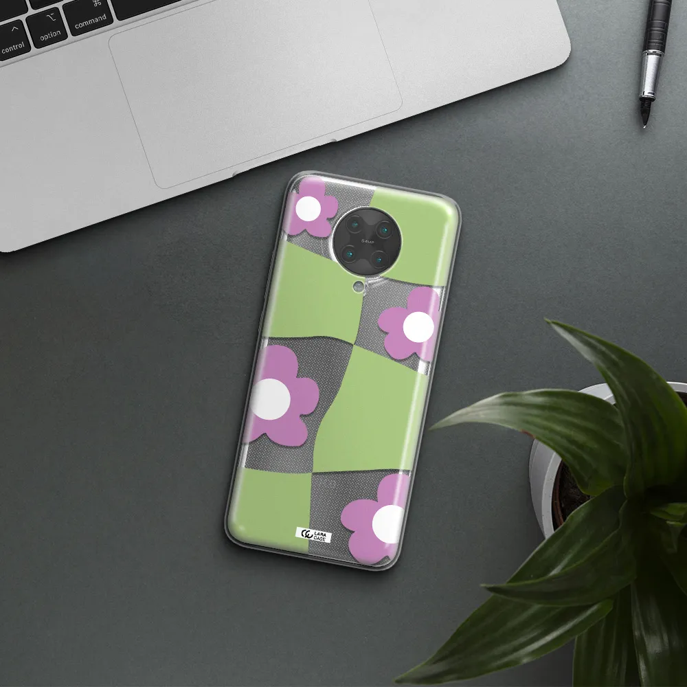 Five Petal Purple Flower Xiaomi Poco F2 Pro Clear TPU Case