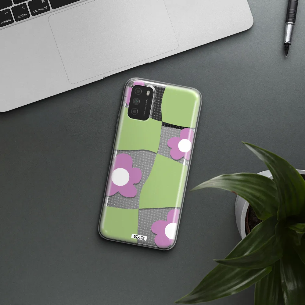 Five Petal Purple Flower Xiaomi Poco M3 Clear TPU Case