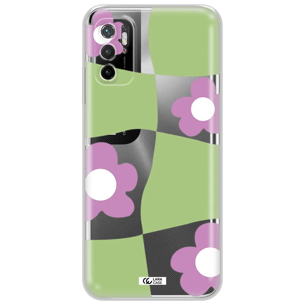 Five Petal Purple Flower Xiaomi Poco M3 Pro Clear Tpu Case