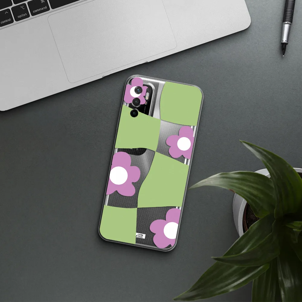 Five Petal Purple Flower Xiaomi Poco M3 Pro Clear Tpu Case