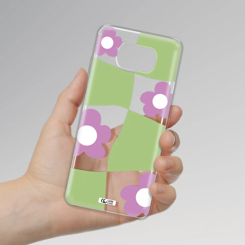 Five Petal Purple Flower Xiaomi Poco X3 Clear TPU Case