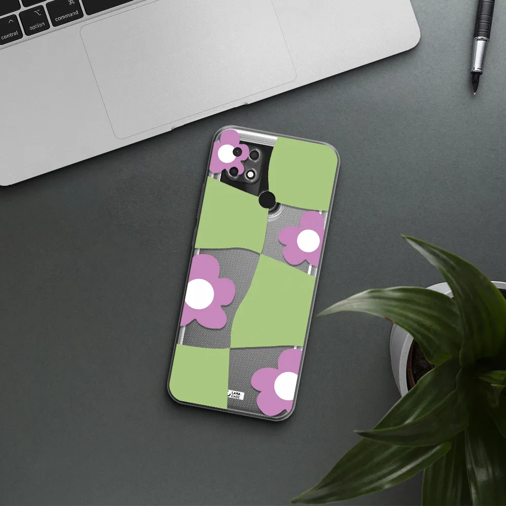 Five Petal Purple Flower Xiaomi Redmi 10C Clear TPU Case