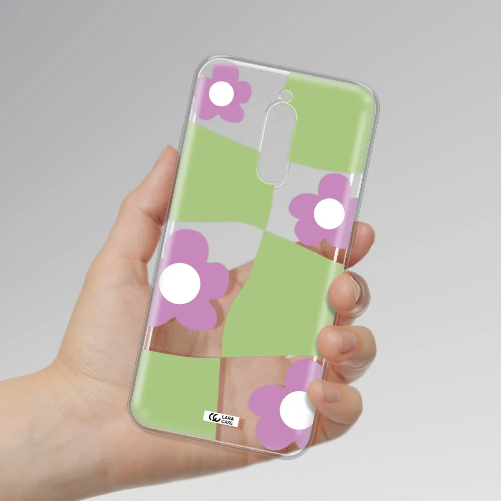 Five Petal Purple Flower Xiaomi Redmi 8 Clear Tpu Case