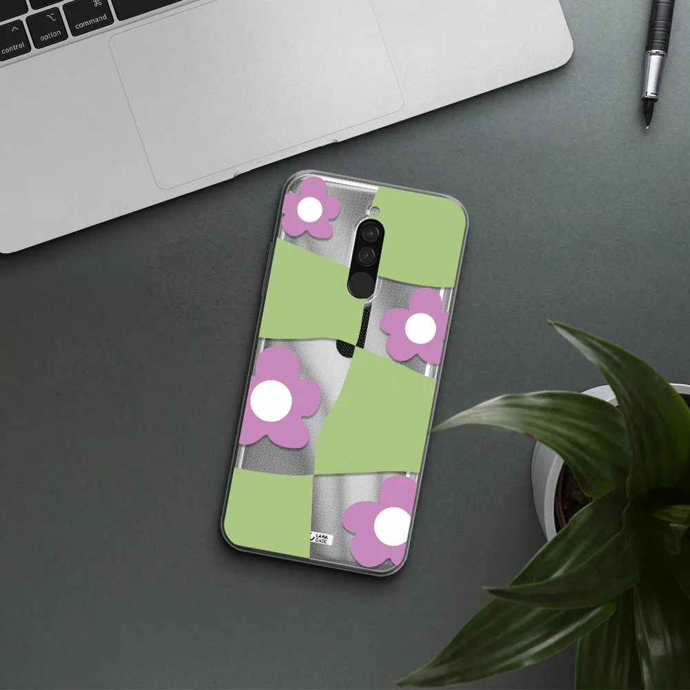Five Petal Purple Flower Xiaomi Redmi 8 Clear Tpu Case