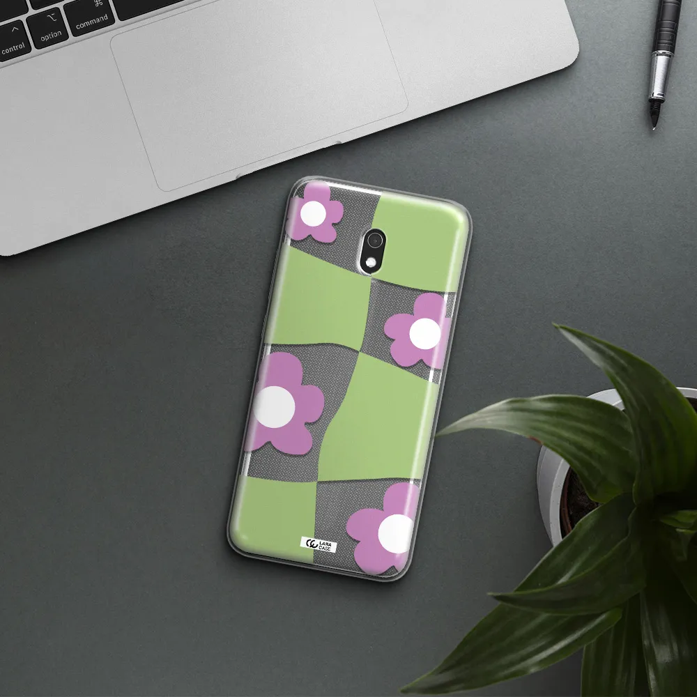 Five Petal Purple Flower Xiaomi Redmi 8A Clear TPU Case