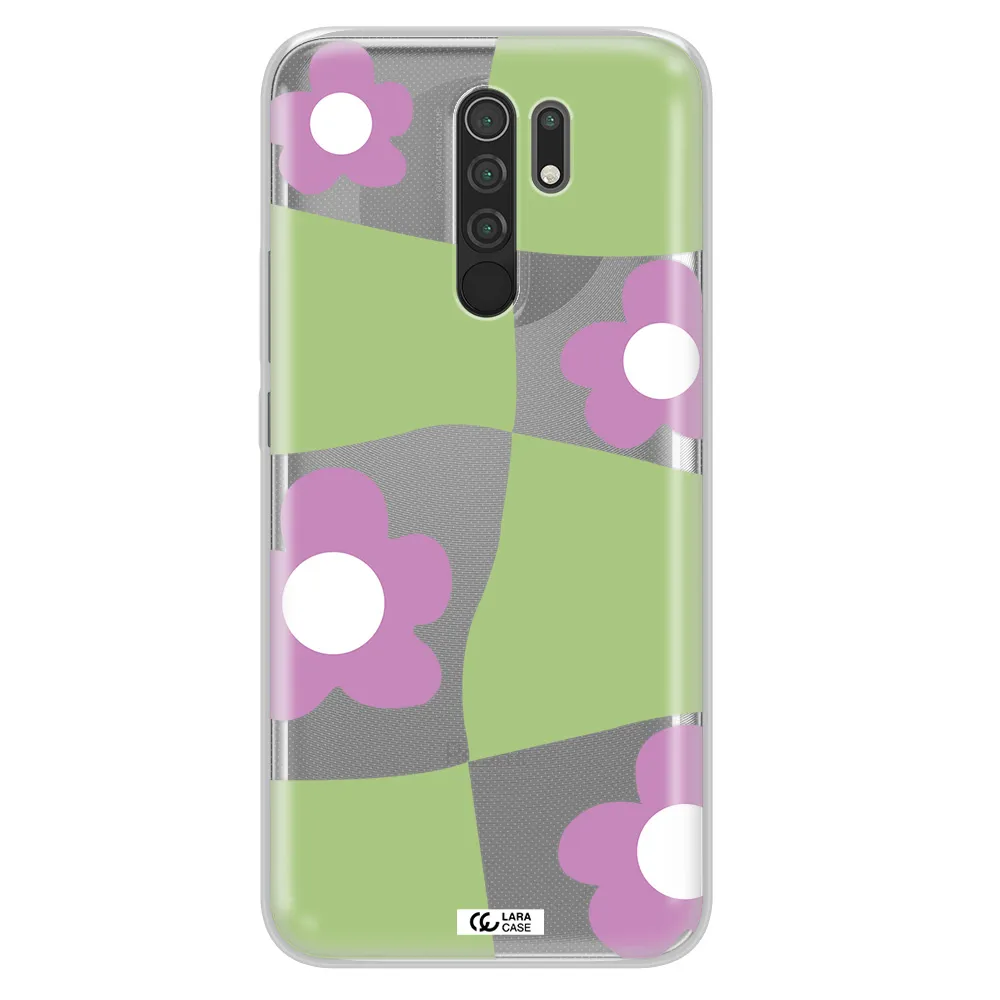 Five Petal Purple Flower Xiaomi Redmi 9 Clear TPU Case