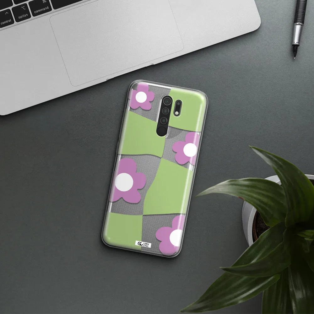 Five Petal Purple Flower Xiaomi Redmi 9 Clear TPU Case
