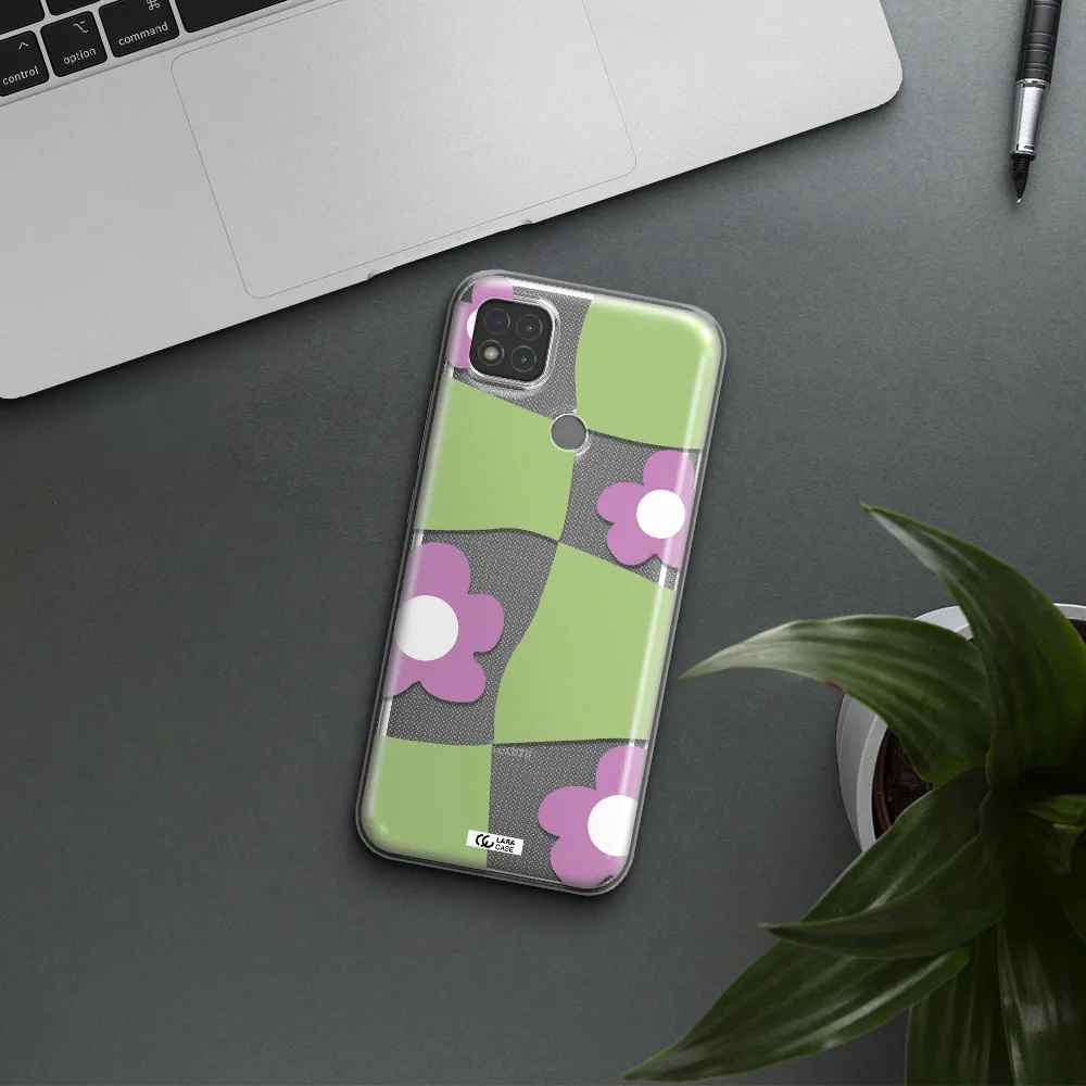 Five Petal Purple Flower Xiaomi Redmi 9C Clear TPU Case