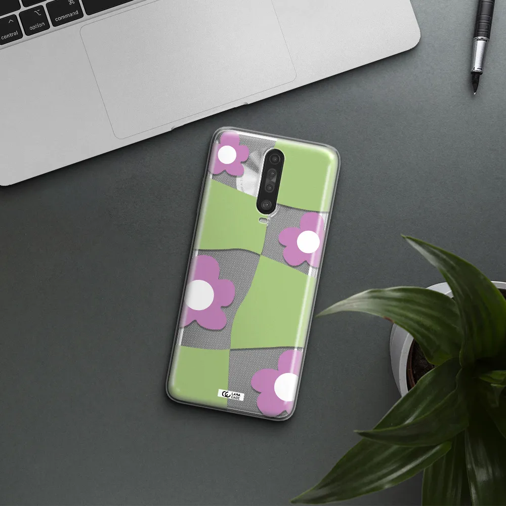Five Petal Purple Flower Xiaomi Redmi K30 Clear TPU Case