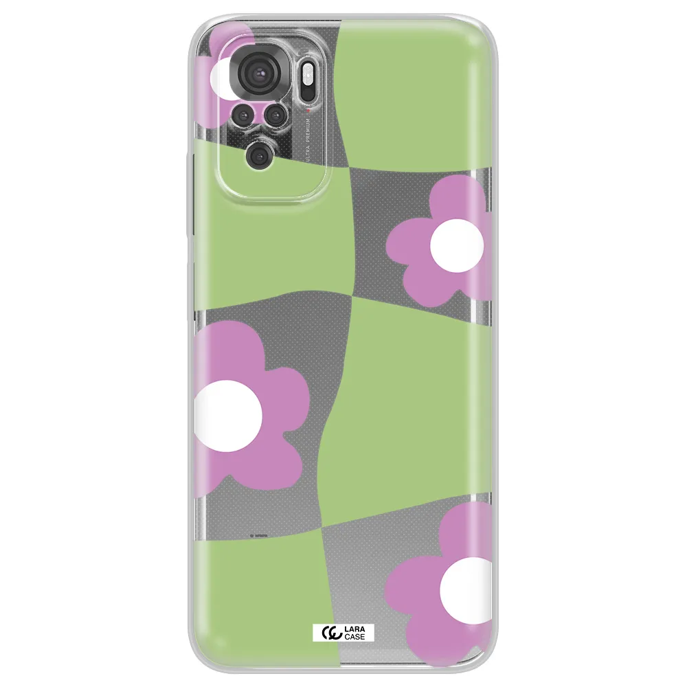Five Petal Purple Flower Xiaomi Redmi Note 10S Clear Tpu Case