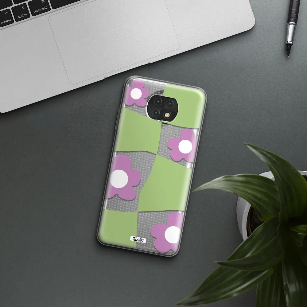 Five Petal Purple Flower Xiaomi Redmi Note 9T Clear Tpu Case