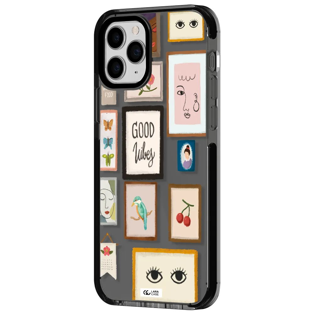 Photo Frames Apple iPhone 11 pro impact Smoke Black Case