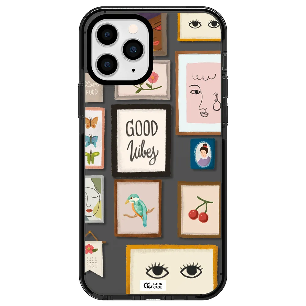 Photo Frames Apple iPhone 11 pro max impact Smoke Black Case