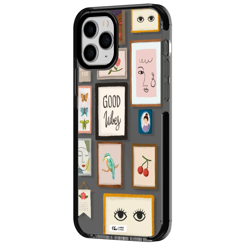 Photo Frames Apple iPhone 11 pro max impact Smoke Black Case