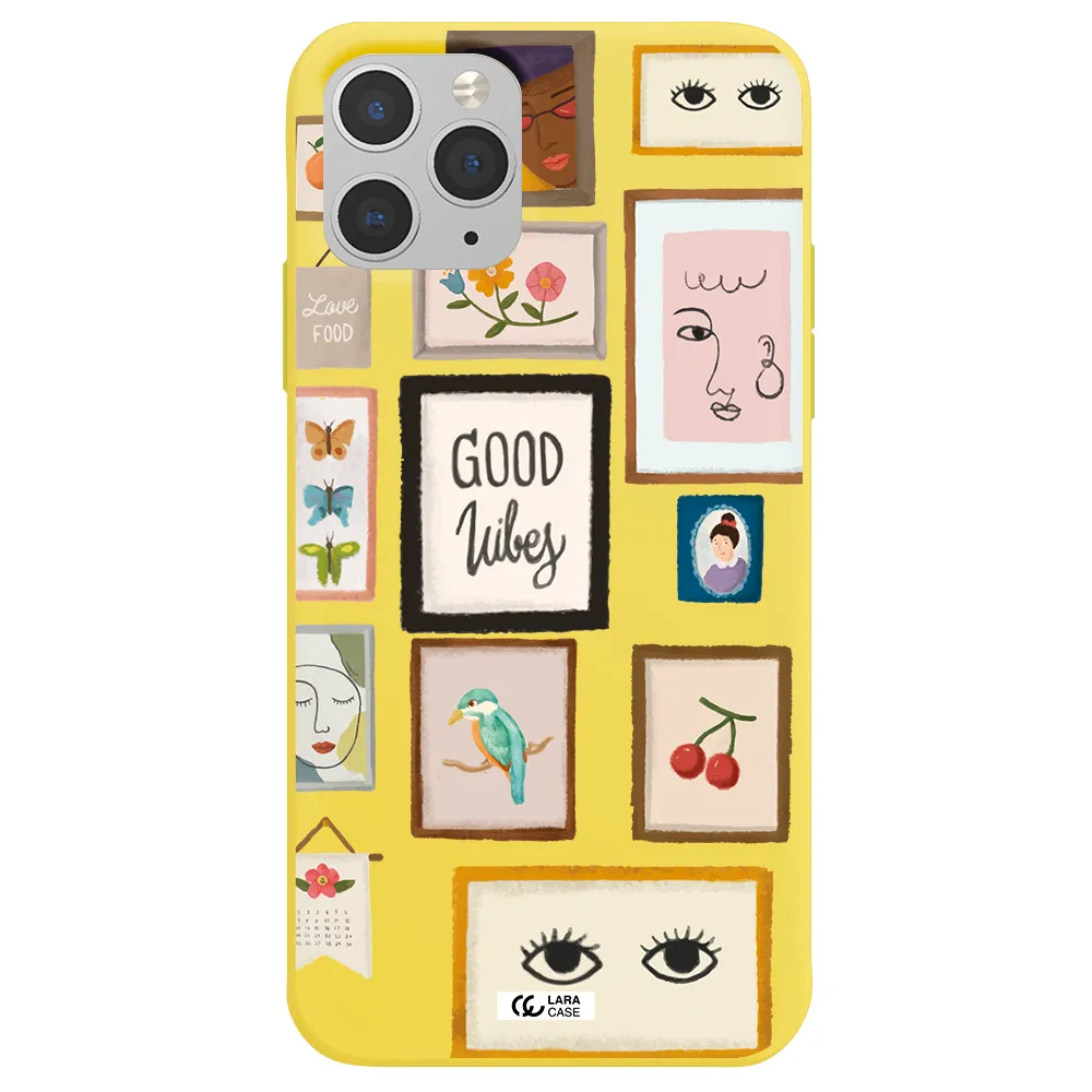 Photo Frames Apple iPhone 11 pro max Silicone canary yellow Case