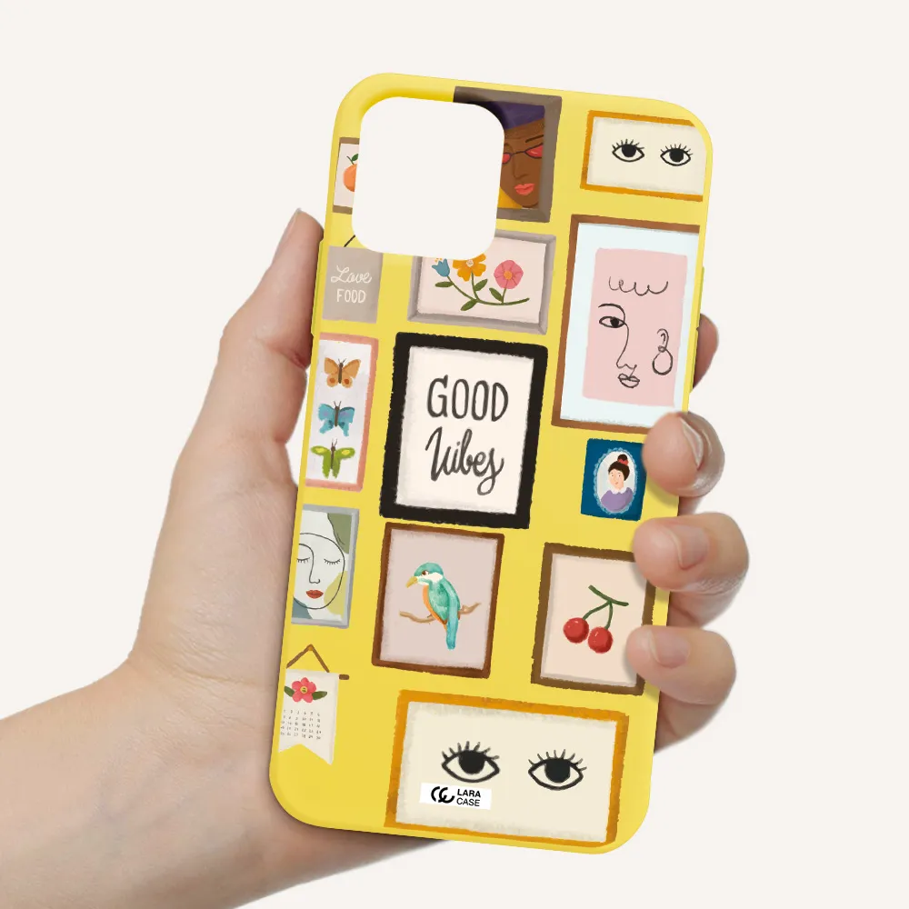 Photo Frames Apple iPhone 11 pro max Silicone canary yellow Case