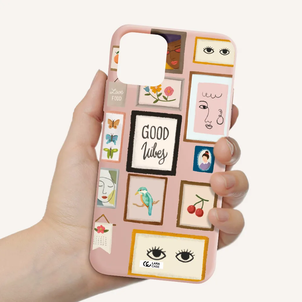 Photo Frames Apple iPhone 11 pro max Silicone pastel pink Case