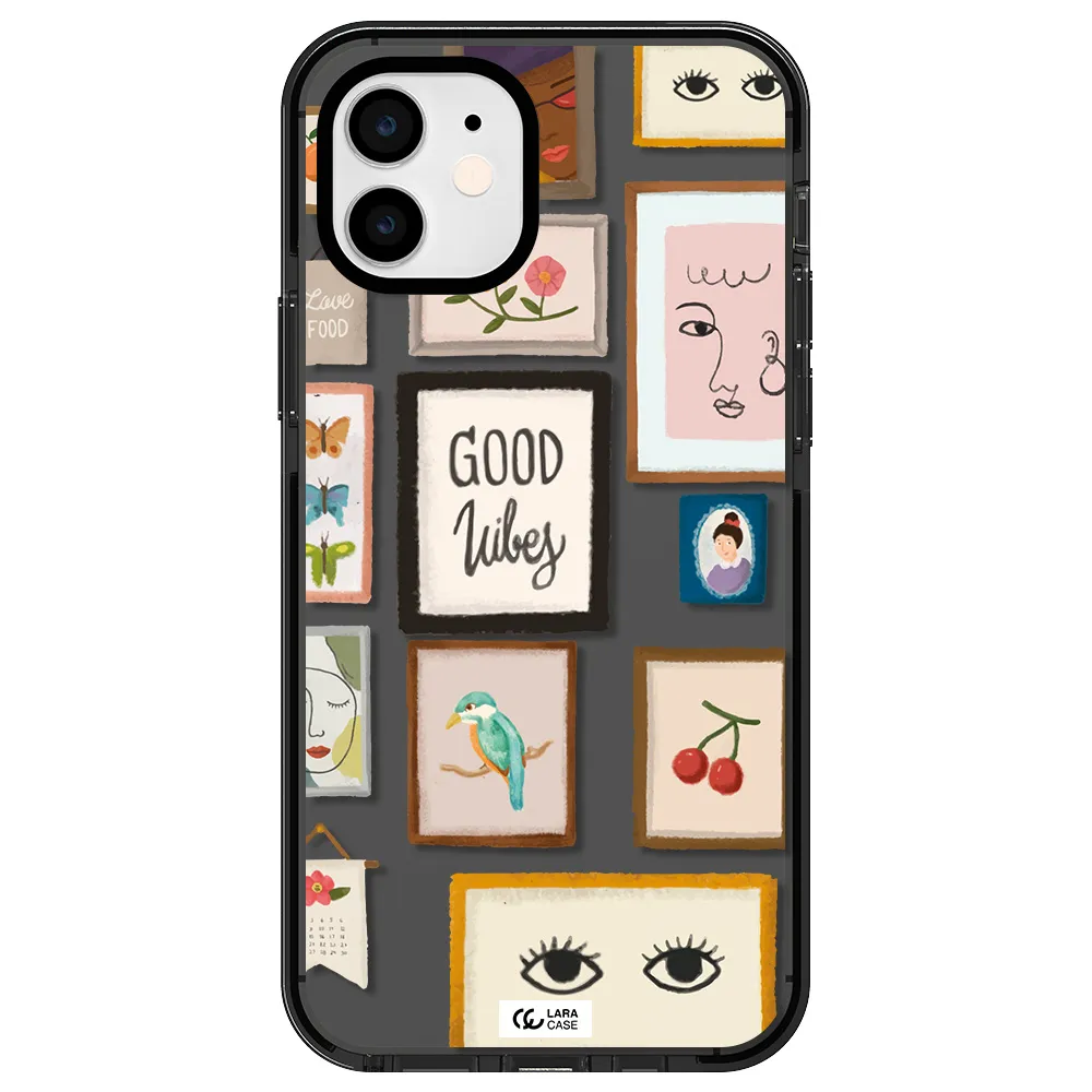 Photo Frames Apple iPhone 12 impact Smoke Black Case