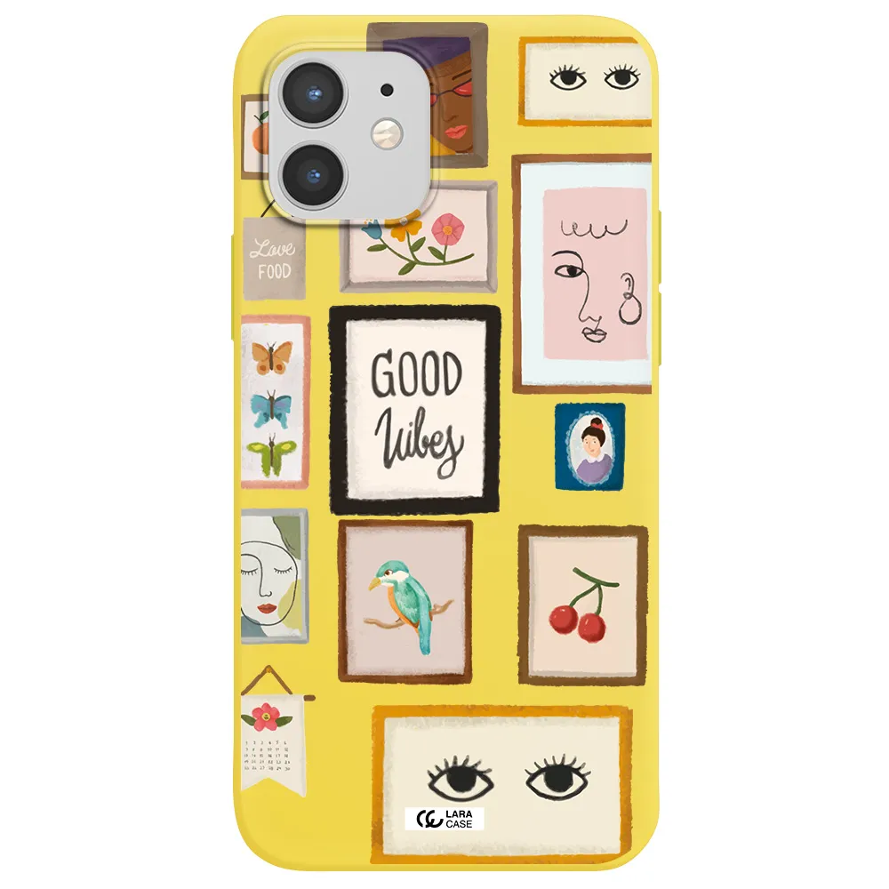 Photo Frames Apple iPhone 12 mini Silicone canary yellow Case