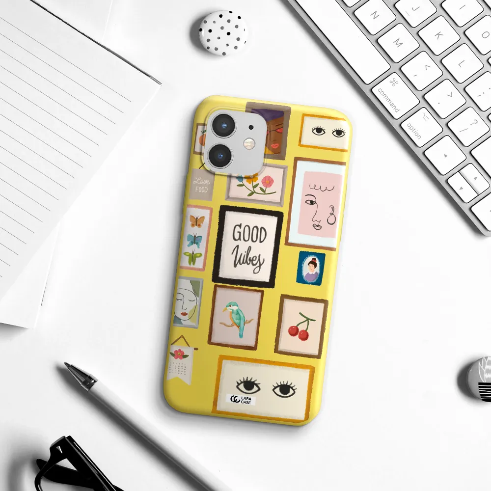 Photo Frames Apple iPhone 12 mini Silicone canary yellow Case