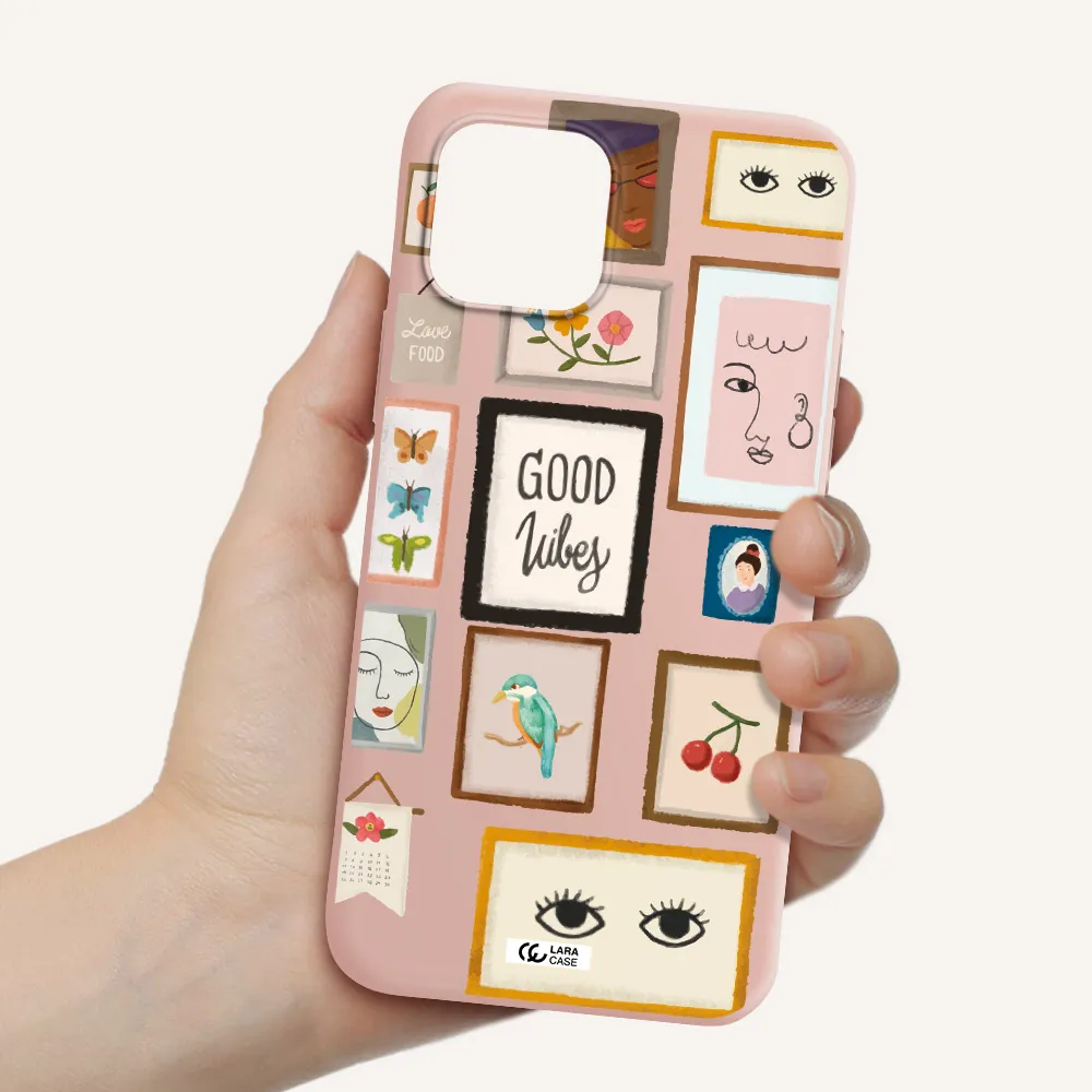 Photo Frames Apple iPhone 12 mini Silicone pastel pink Case