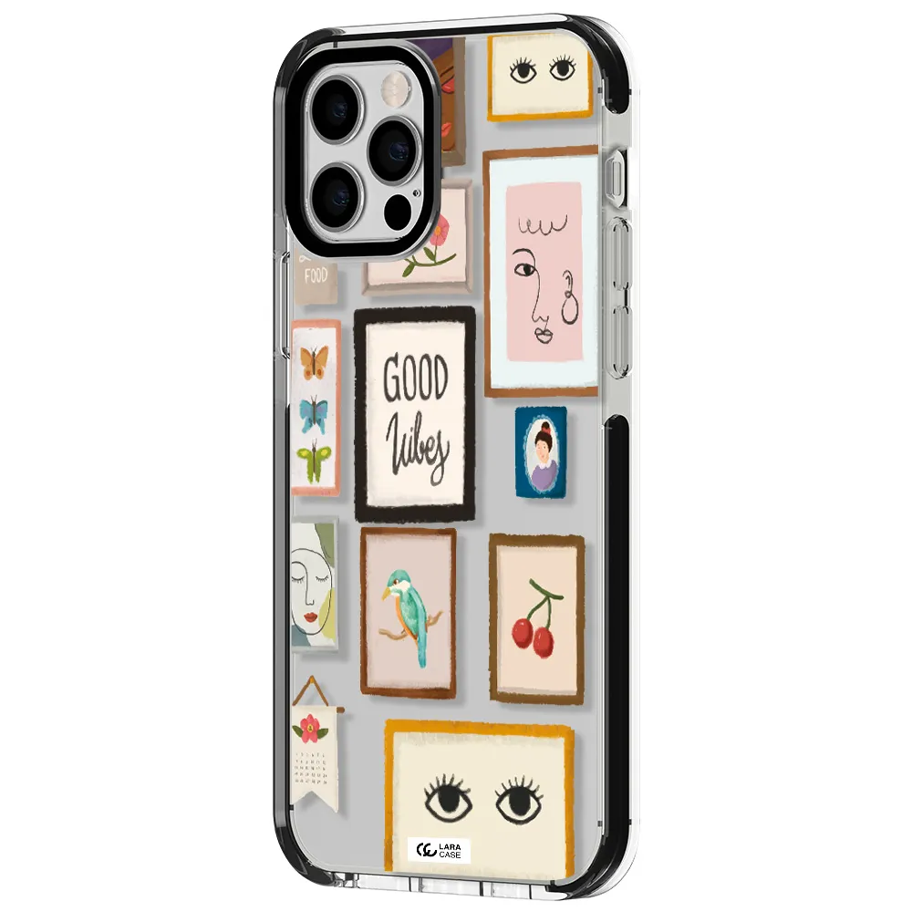 Photo Frames Apple iPhone 12 pro impact black border Case