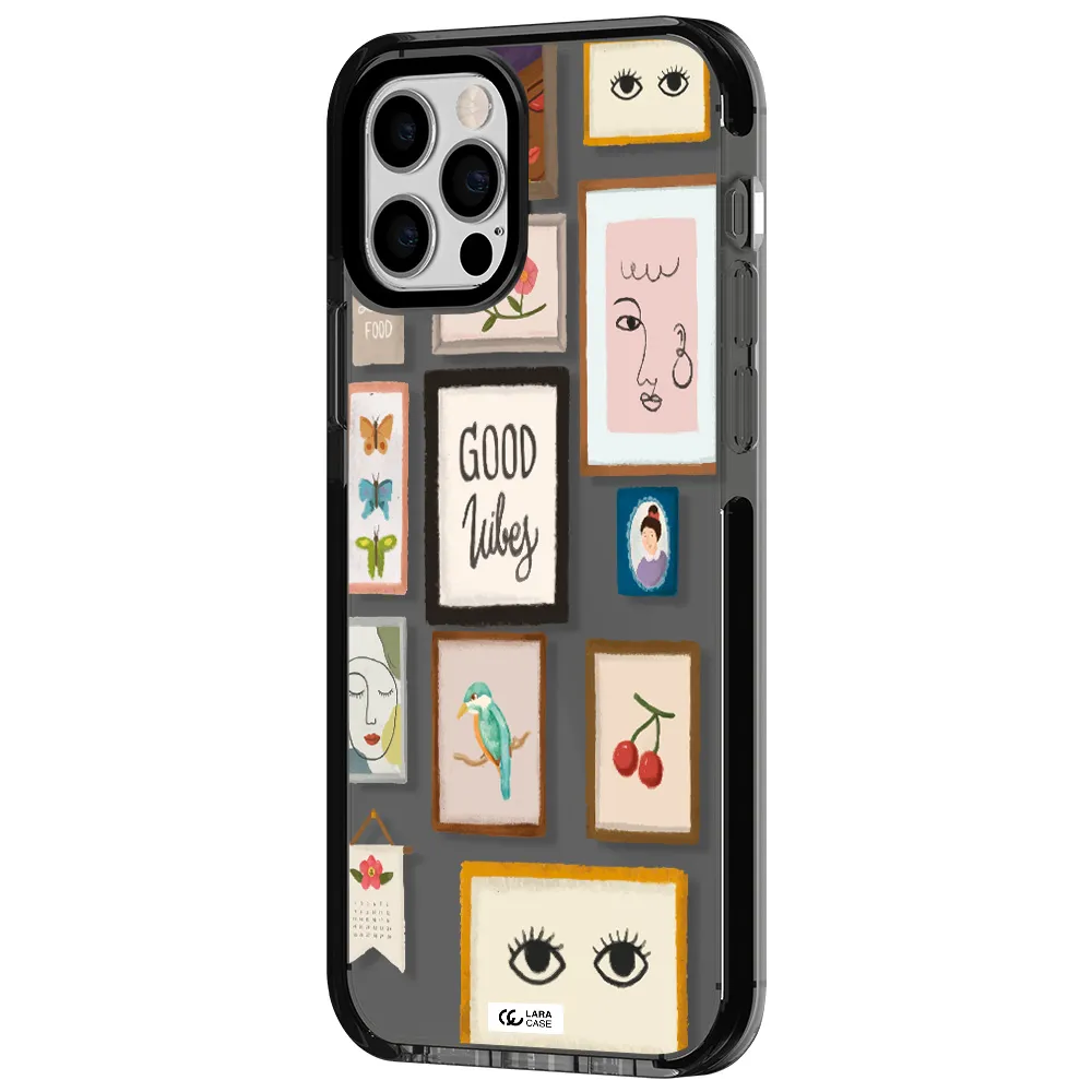 Photo Frames Apple iPhone 12 pro impact Smoke Black Case