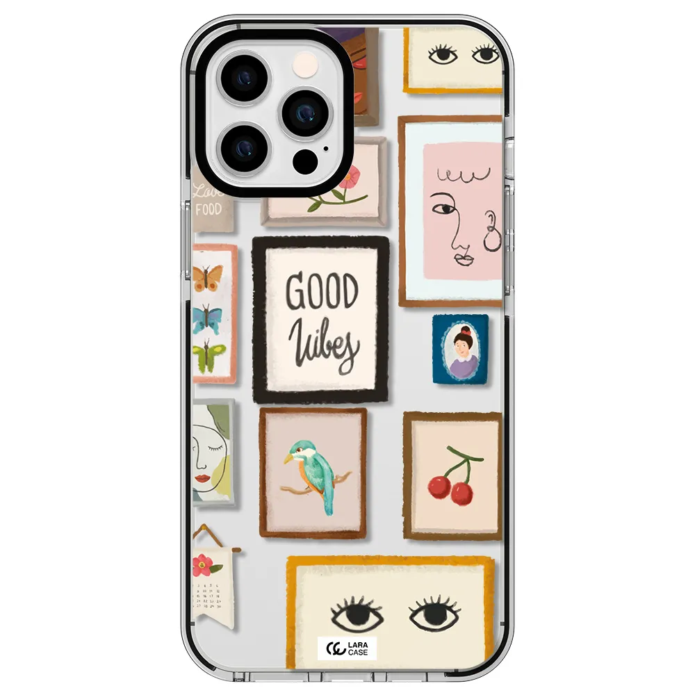 Photo Frames Apple iPhone 12 pro max impact black border Case