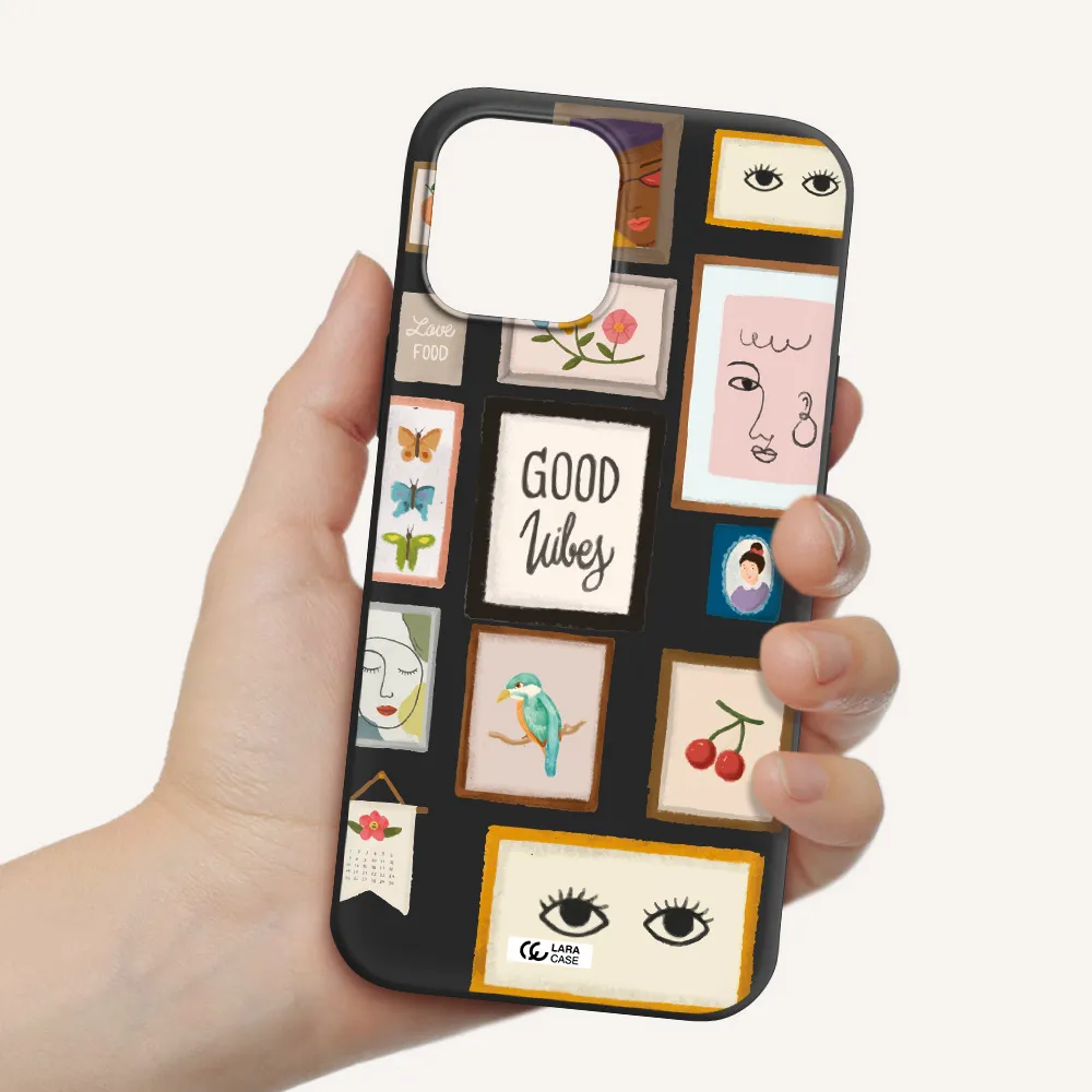 Photo Frames Apple iPhone 12 pro max Silicone black Case