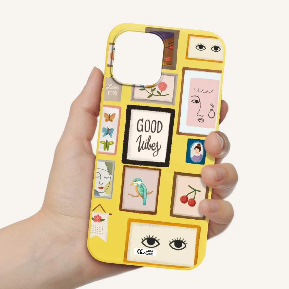 Photo Frames Apple iPhone 12 pro Silicone canary yellow Case