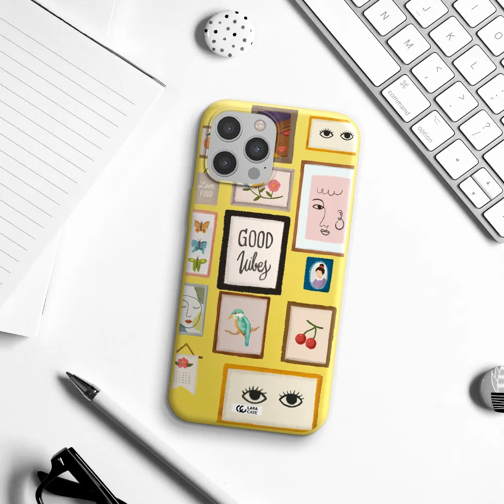 Photo Frames Apple iPhone 12 pro Silicone canary yellow Case