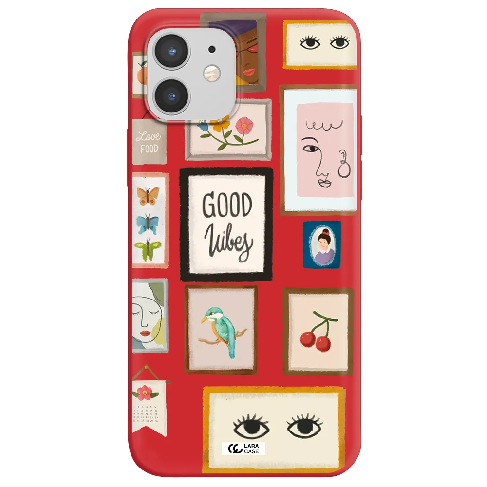 Photo Frames Apple iPhone 12 Silicone Imperial Red Case