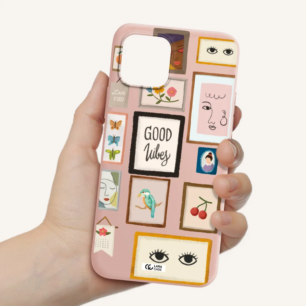 Photo Frames Apple iPhone 12 Silicone pastel pink Case