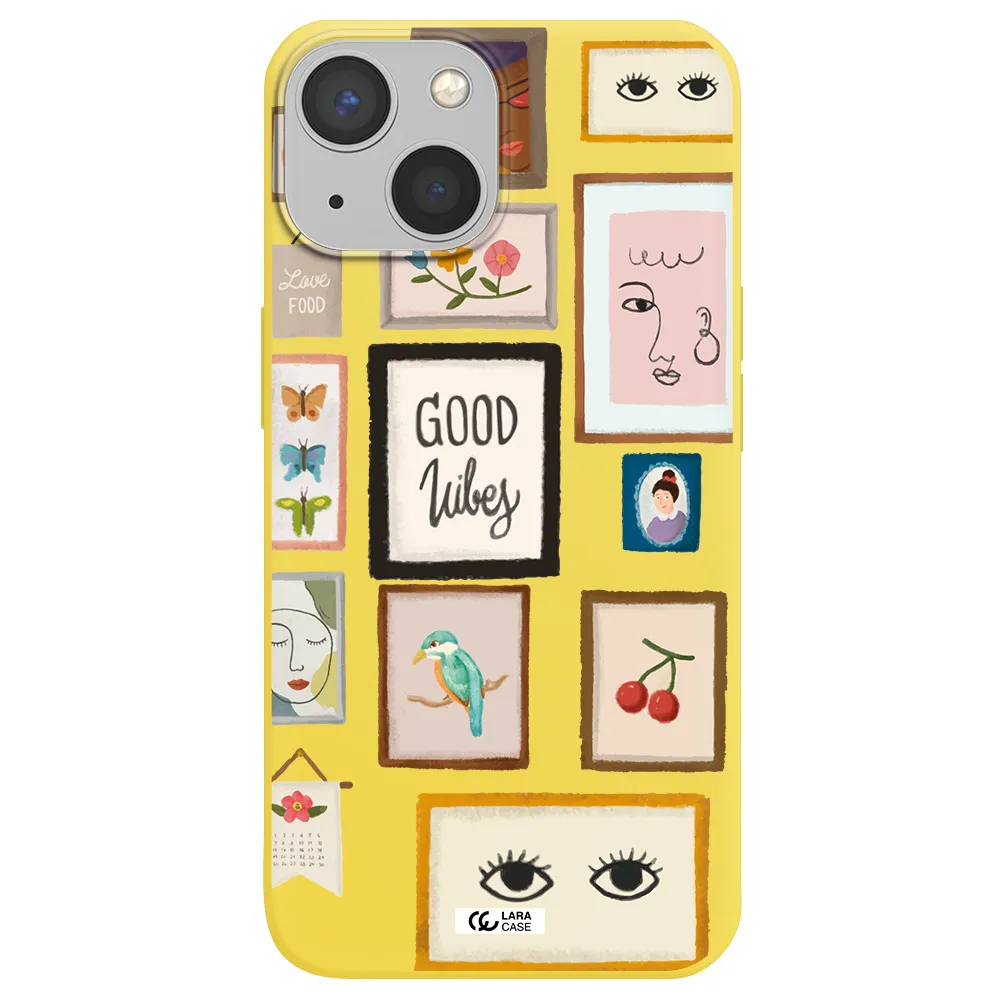 Photo Frames Apple iPhone 13 mini Silicone canary yellow Case