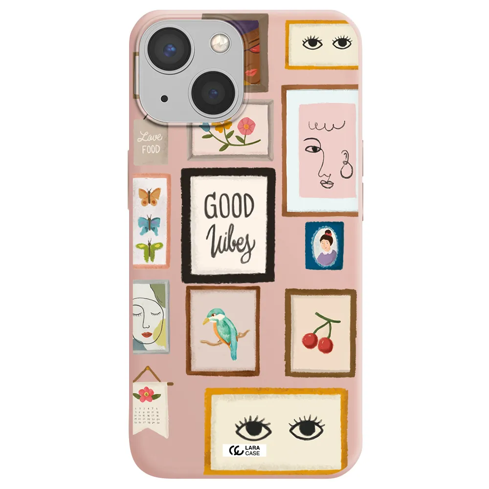 Photo Frames Apple iPhone 13 Silicone pastel pink Case