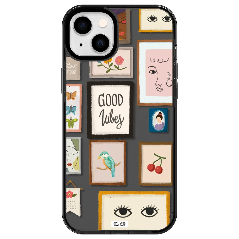 Photo Frames Apple iPhone 14 plus impact Smoke Black Case