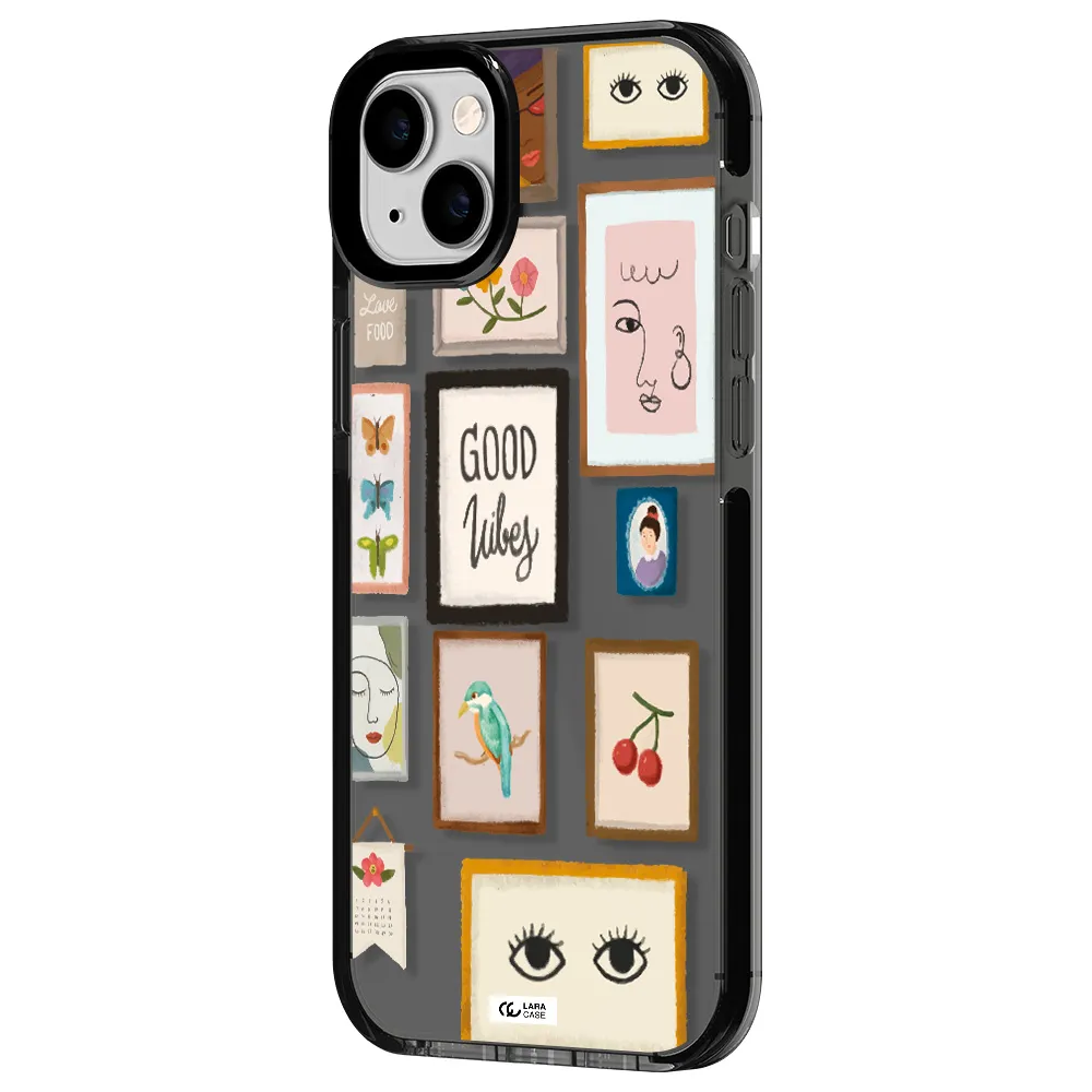 Photo Frames Apple iPhone 14 plus impact Smoke Black Case