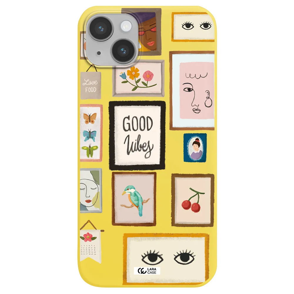 Photo Frames Apple iPhone 14 plus Silicone canary yellow Case