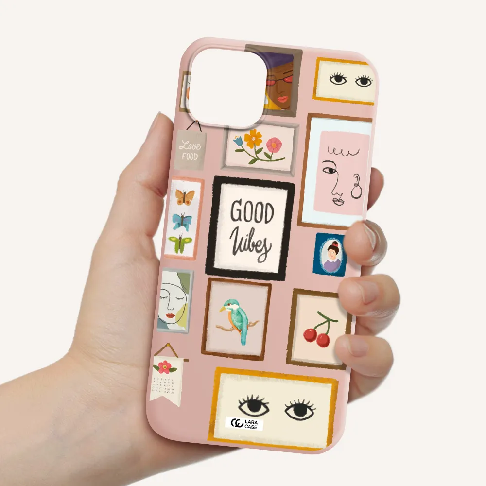 Photo Frames Apple iPhone 14 plus Silicone pastel pink Case