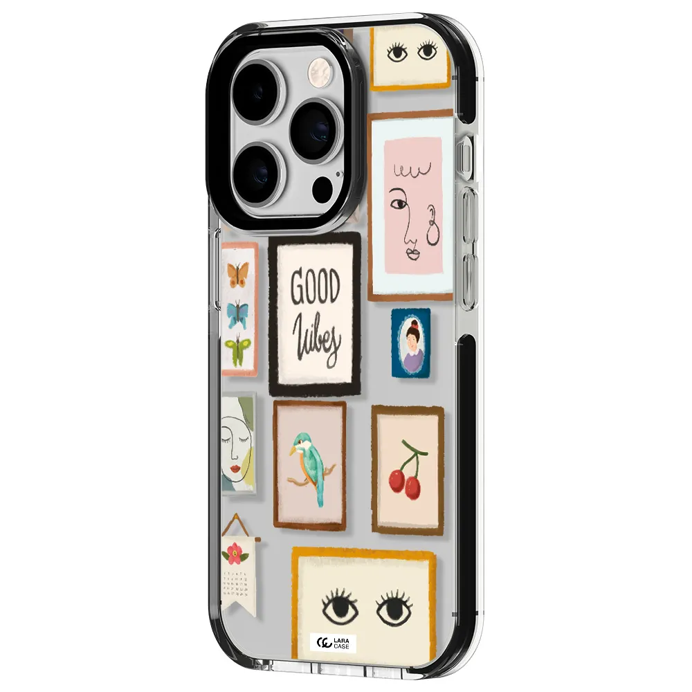 Photo Frames Apple iPhone 14 pro impact black border Case