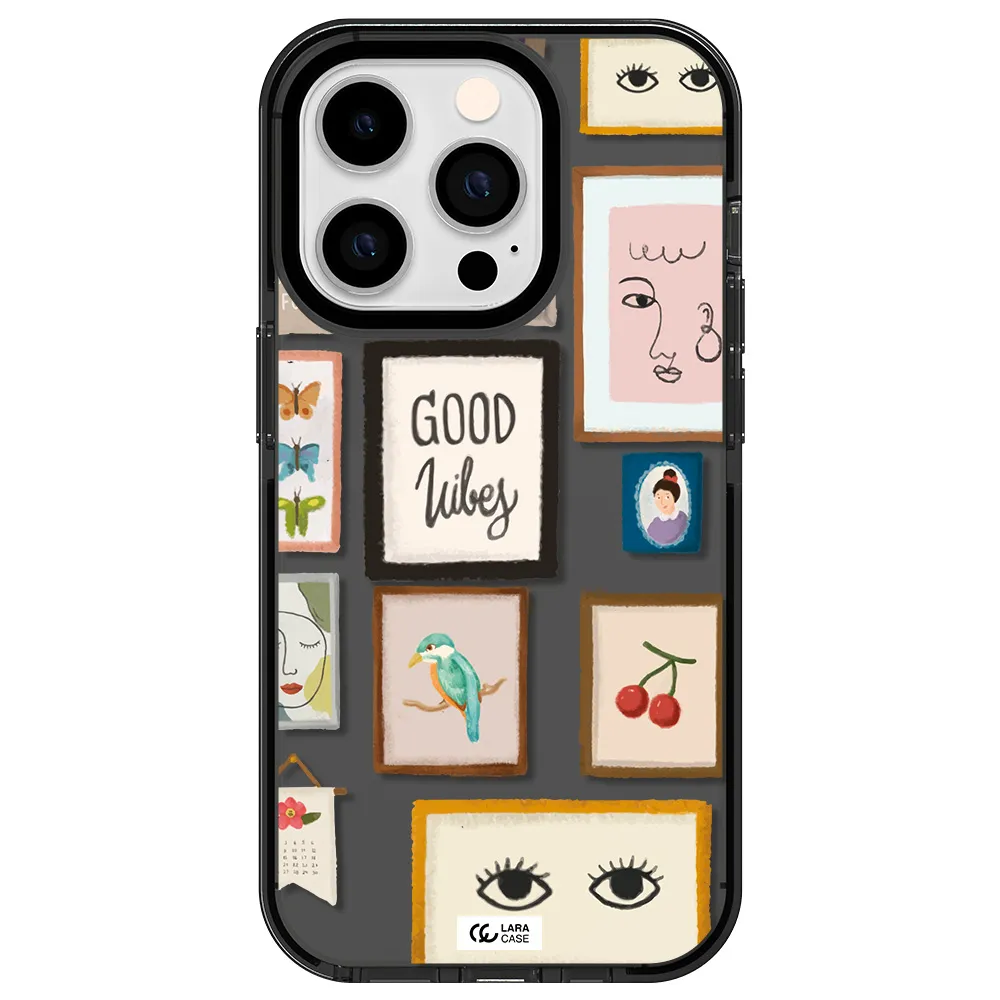 Photo Frames Apple iPhone 14 pro impact Smoke Black Case