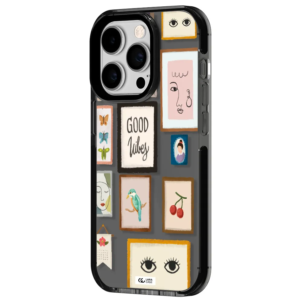 Photo Frames Apple iPhone 14 pro impact Smoke Black Case