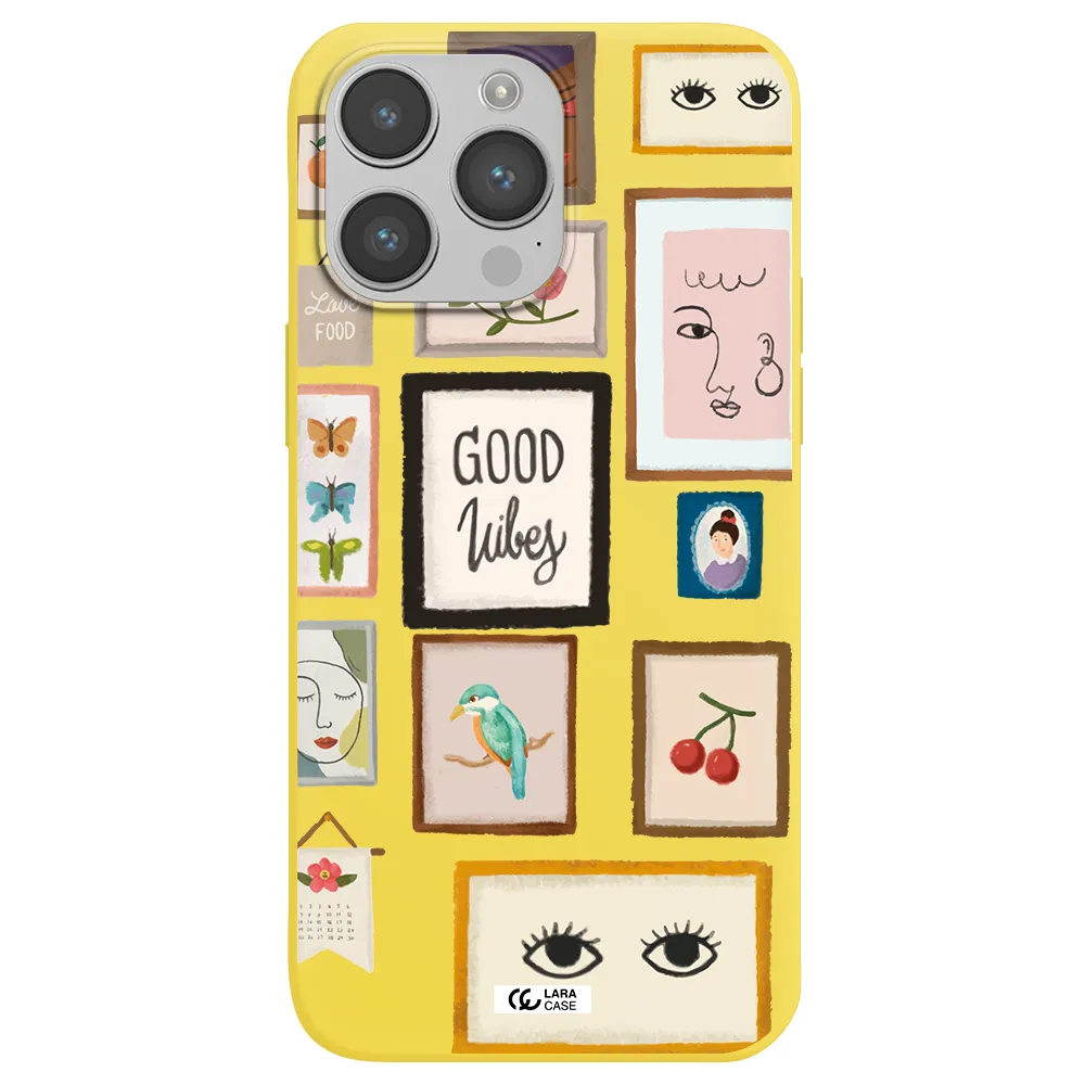 Photo Frames Apple iPhone 14 pro Silicone canary yellow Case