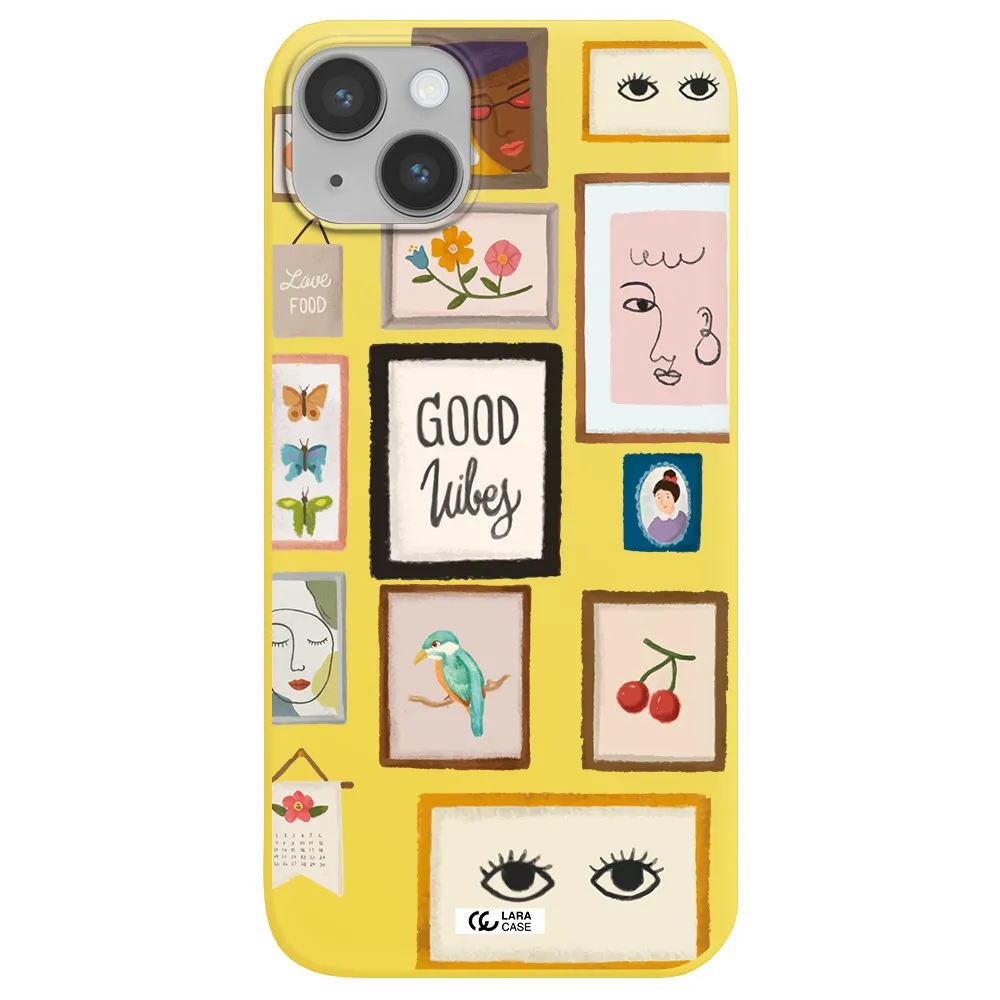 Photo Frames Apple iPhone 14 Silicone canary yellow Case
