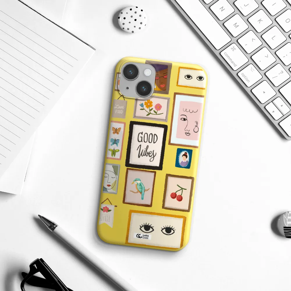 Photo Frames Apple iPhone 14 Silicone canary yellow Case