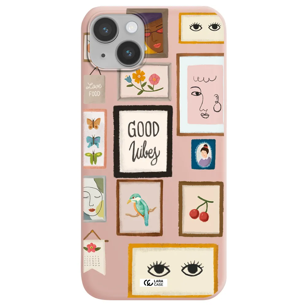 Photo Frames Apple iPhone 14 Silicone pastel pink Case