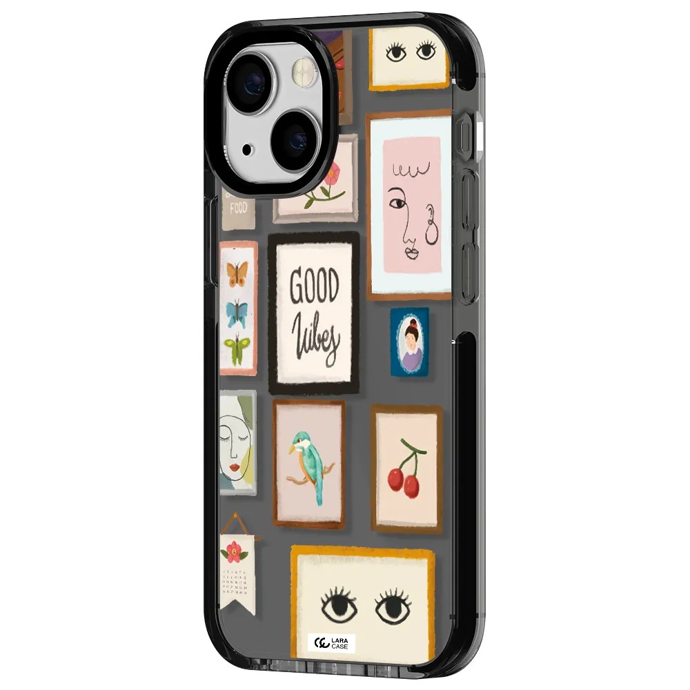 Photo Frames Apple iPhone 15 impact Smoke Black Case