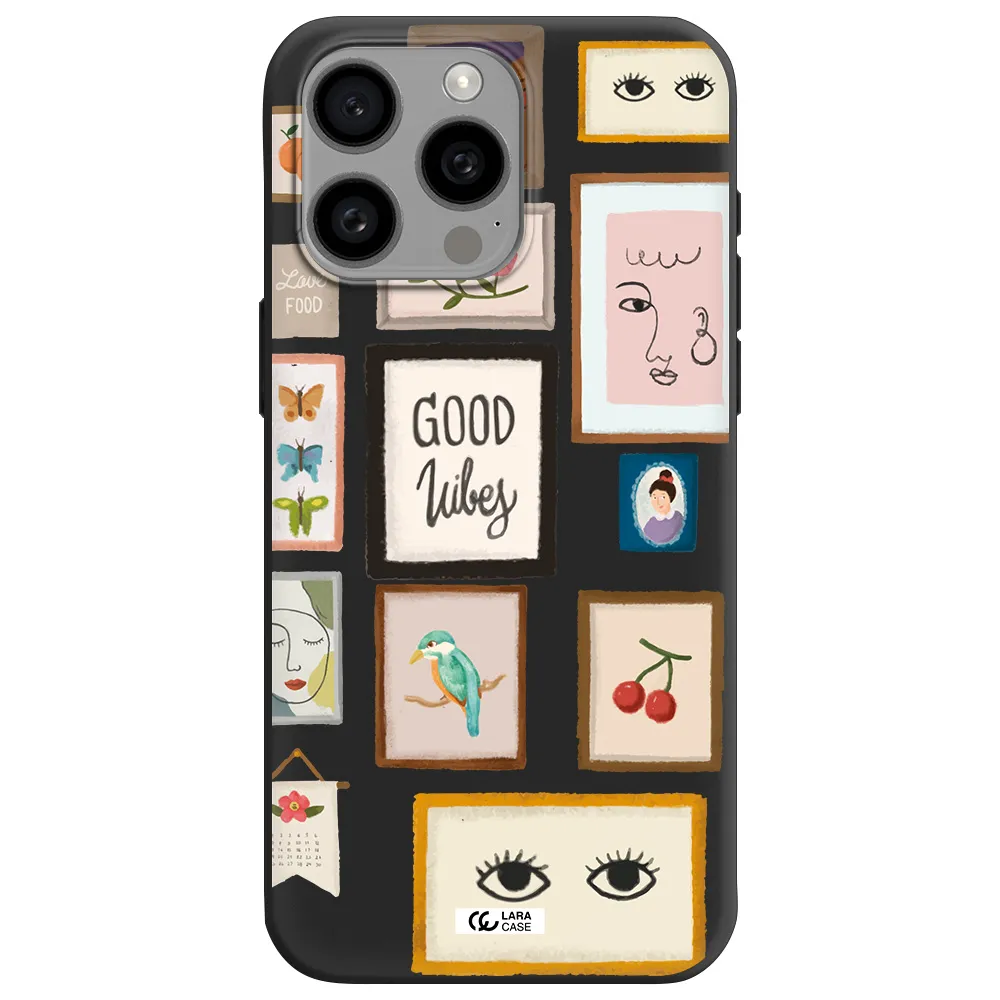 Photo Frames Apple Iphone 15 Pro max Silicone black Case