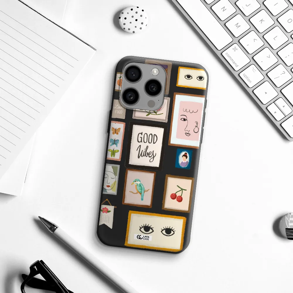 Photo Frames Apple Iphone 15 Pro max Silicone black Case