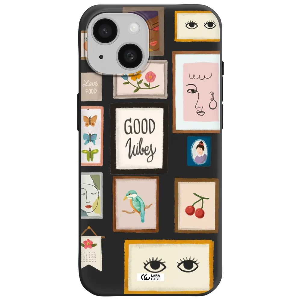 Photo Frames Apple iPhone 15 Silicone black Case